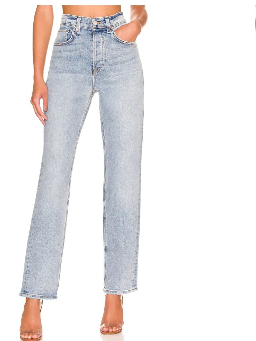 NWT GRLFRND Cassidy Mid Rise Straight Size 27 Color: La Brea